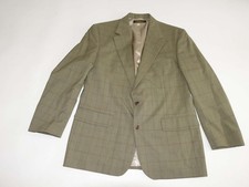Brooks Brothers Men's Suit Jacket Size 41 Regular Green 100 Wool Windowpane 41R