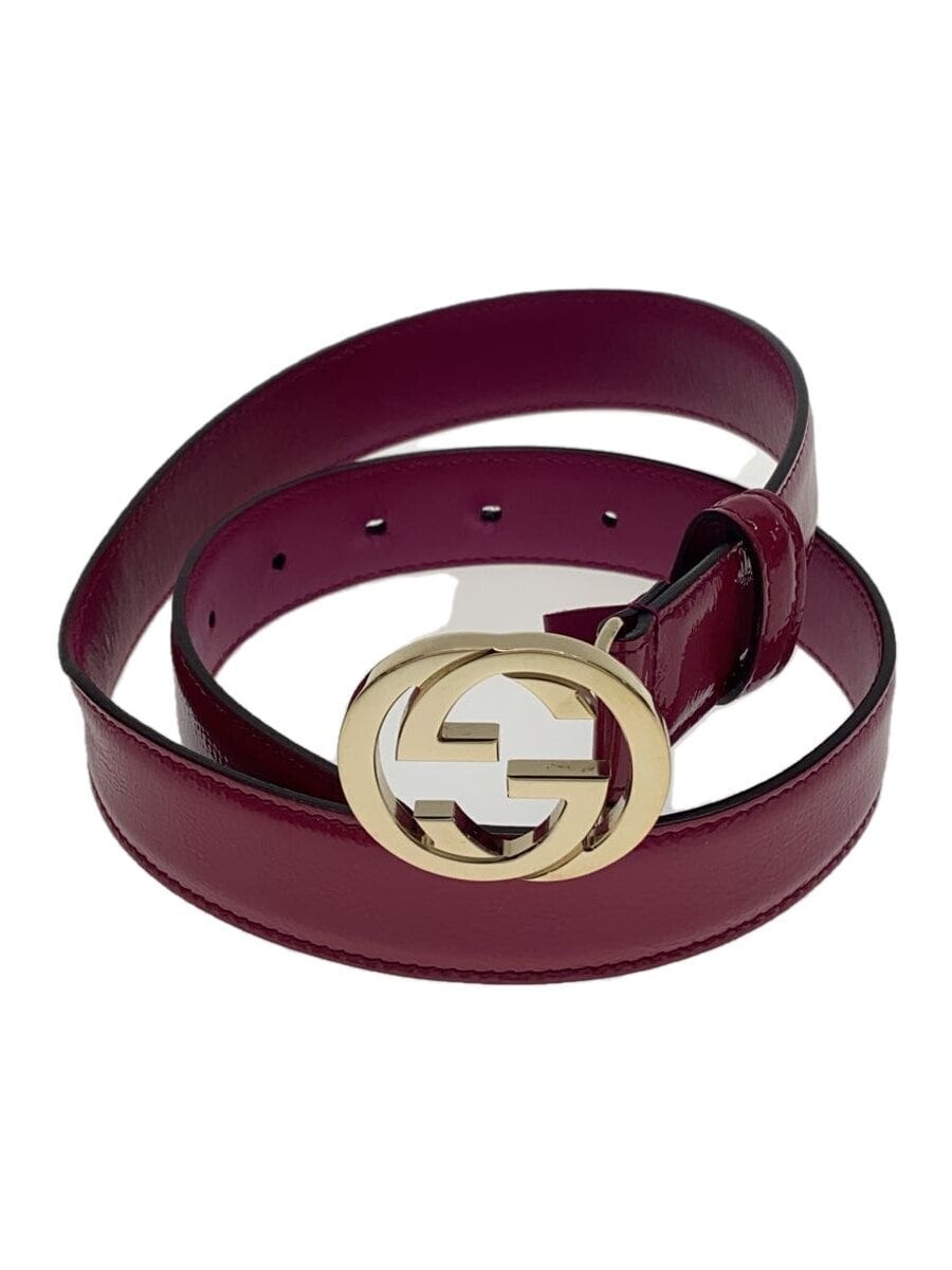 GUCCI Womens Pink Solid Leather Belt 114874