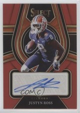 2022 Panini Select Draft Picks Rookie Signatures Red Prizm Justyn Ross Auto c7w