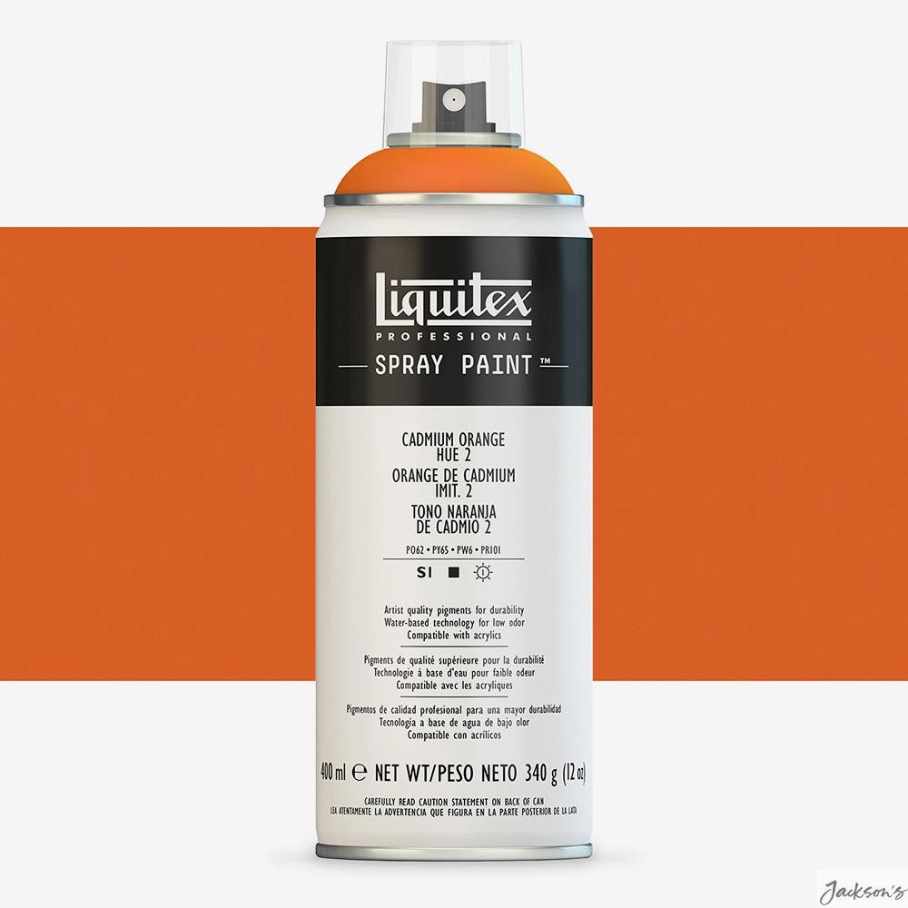 Liquitex Professional Spray Paint Water-Based 400ml Cadmium Orange Hue Art Pa...
