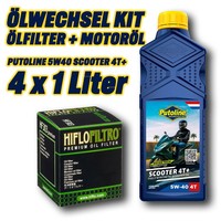 ÖLfilter MotoröL Kit 4L 5W40 Ester Tech (FüR: Gilera Nexus 500 M352 07-14 )