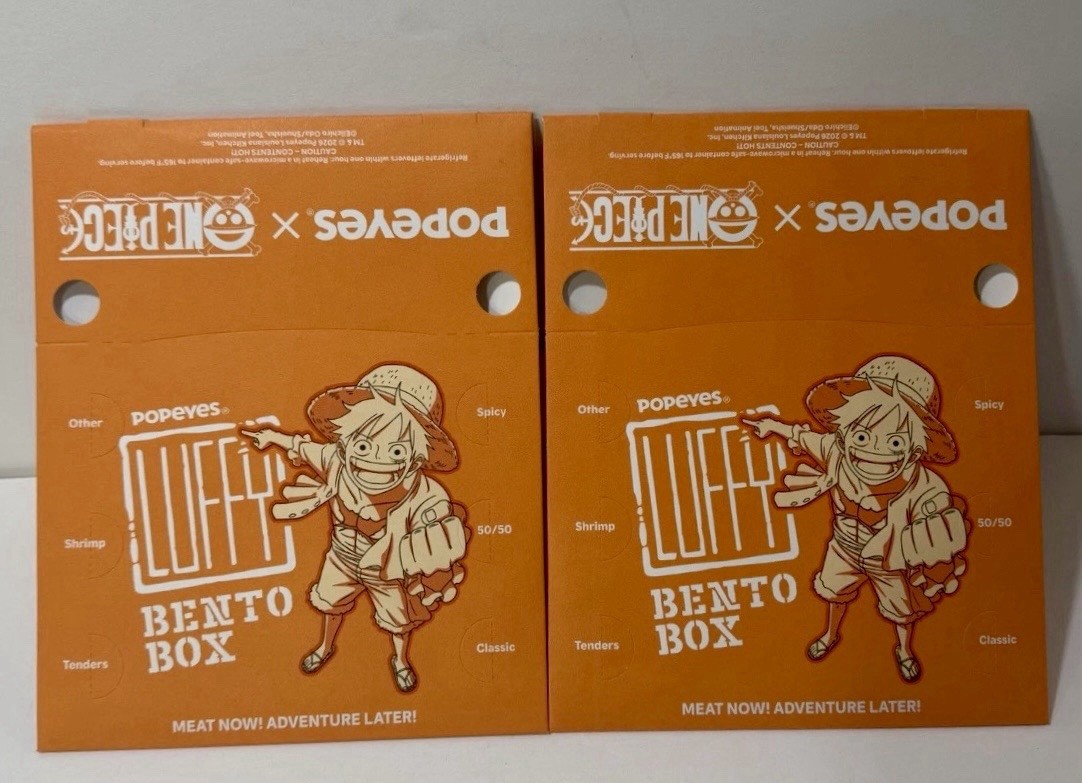 Popeyes x One Piece Luffy Bento Box 2026 Promo Collectible Lunch