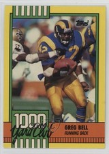 1990 Topps 1000 Yard Club With Disclaimer Greg Bell (Two Stars on Back) #20 1q34