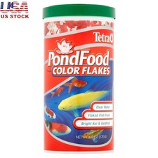 Pond Fish Food Color Flakes Nutrient Rich Koi Goldfish Clear Water Formula New