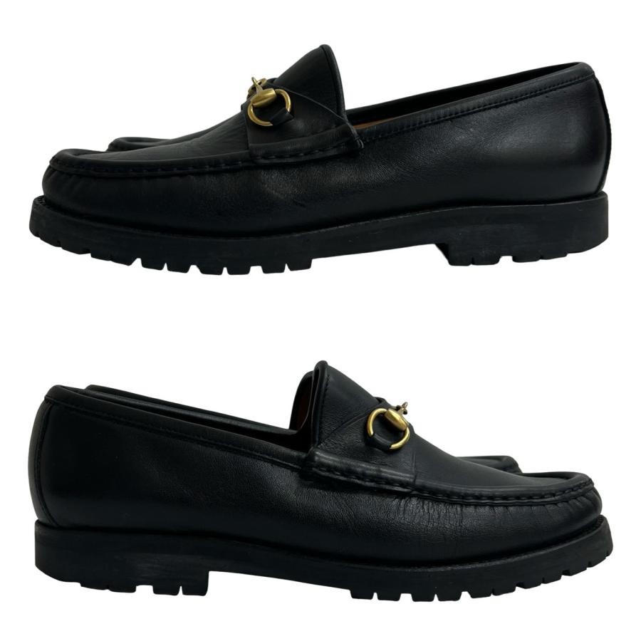 GUCCI Horsebit Leather Loafers Dress Shoes Size:36/JP:22.5 Black 141111K Authen thumbnail 3
