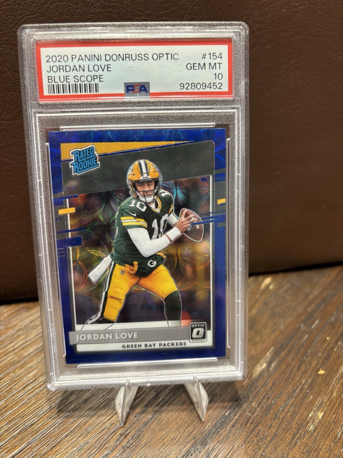 Jordan Love Panini Donruss Optic #154 Blue Scope