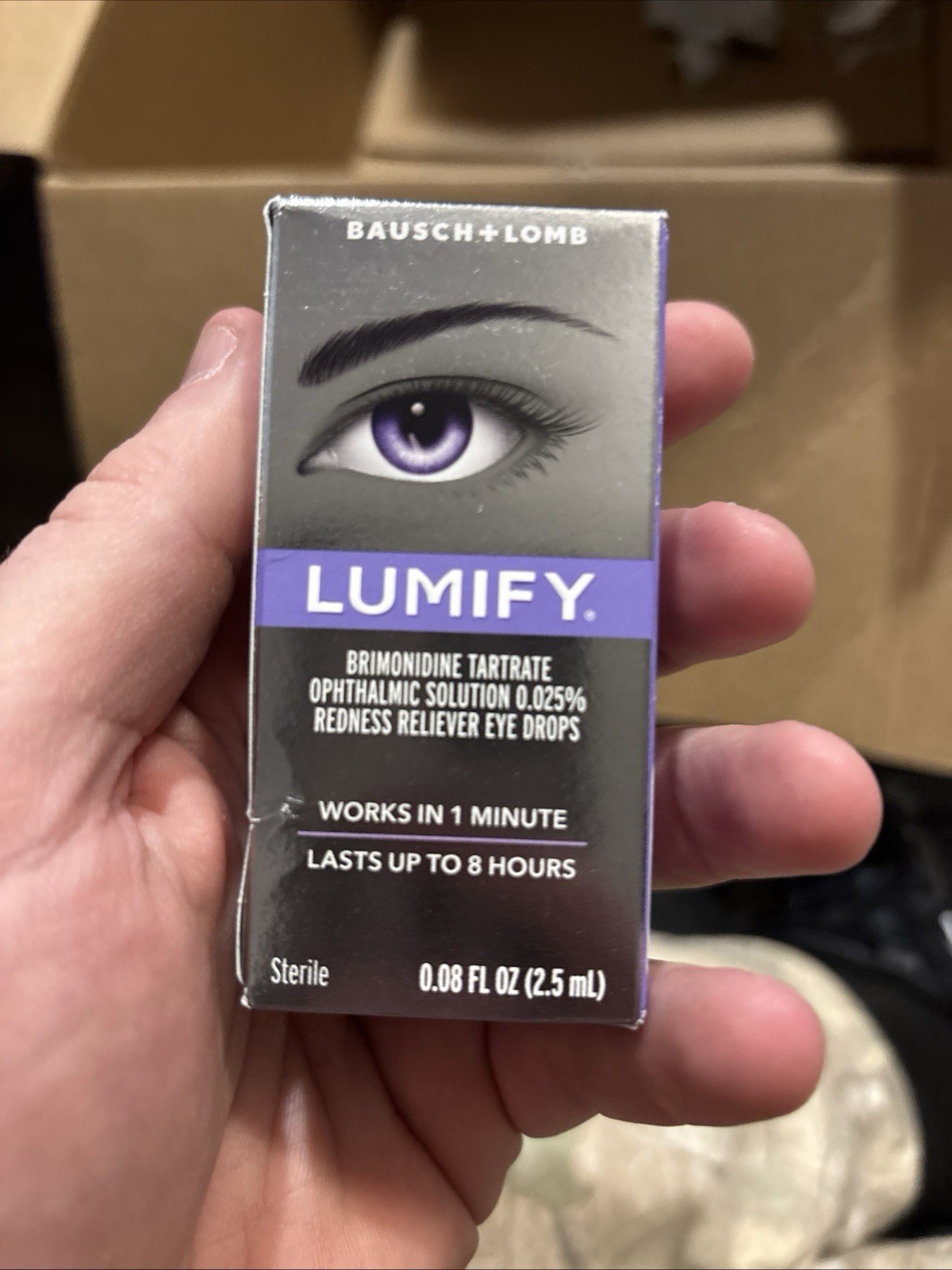 Lumify Brimonidine Tartate Ophthalmic Solution .025% Redness Reliever Eye Drops
