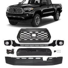 Front Bumper Cover Paintable & Grille Assembly For 2016-2023 Toyota Tacoma