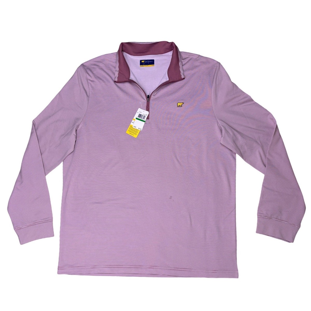 Jack Nicklaus Quarter Zip Pullover Mens L Dusky Orchid Striped