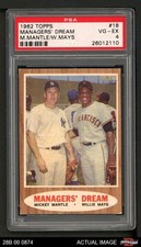1962 Topps #18 Mickey Mantle Managers' Dream Giants / Yankees HOF PSA 4 - VG/EX