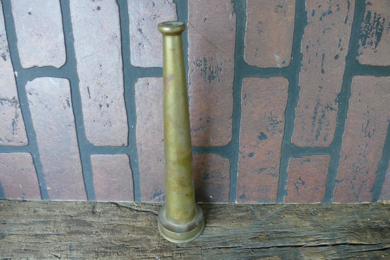 antique brass fire nozzle 10 inch fits 2 inch Powhatan B & I works