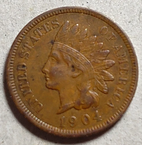 1904 Indian Head Very Fine VF with FREE 1909 Lincoln Cent / Low Shipping