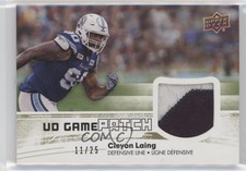 2018 Upper Deck CFL UD Game Jersey Patch 11/25 Cleyon Laing #GJ-CL Patch i9i