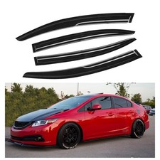 For 2012-2015 Honda Civic Sedan Window Visors Wind Deflectors Sun Rain Guards Us For 2012-2015 Honda Civic Sedan Window Visors Wind Deflectors Sun Rain Guards Us
