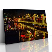 Hoi An Lantern Festival Vietnam Canvas Framed Print Picture Wall Art