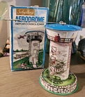 Schylling Aerodome Airport Control Tower Vintage Wind Up Tin Toy With Airplanes