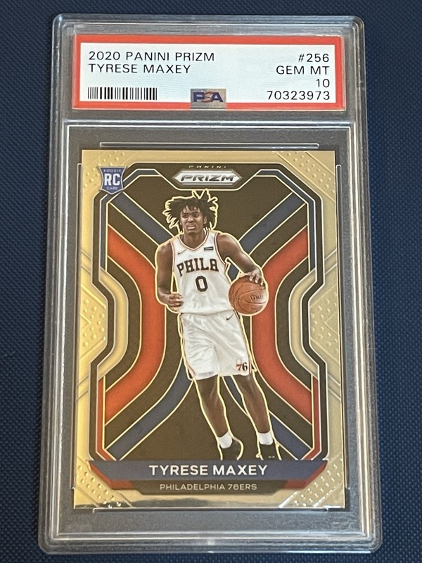 2020 Panini Prizm Tyrese Maxey #256 Rookie Card (RC) Philadelphia 76ers PSA 10