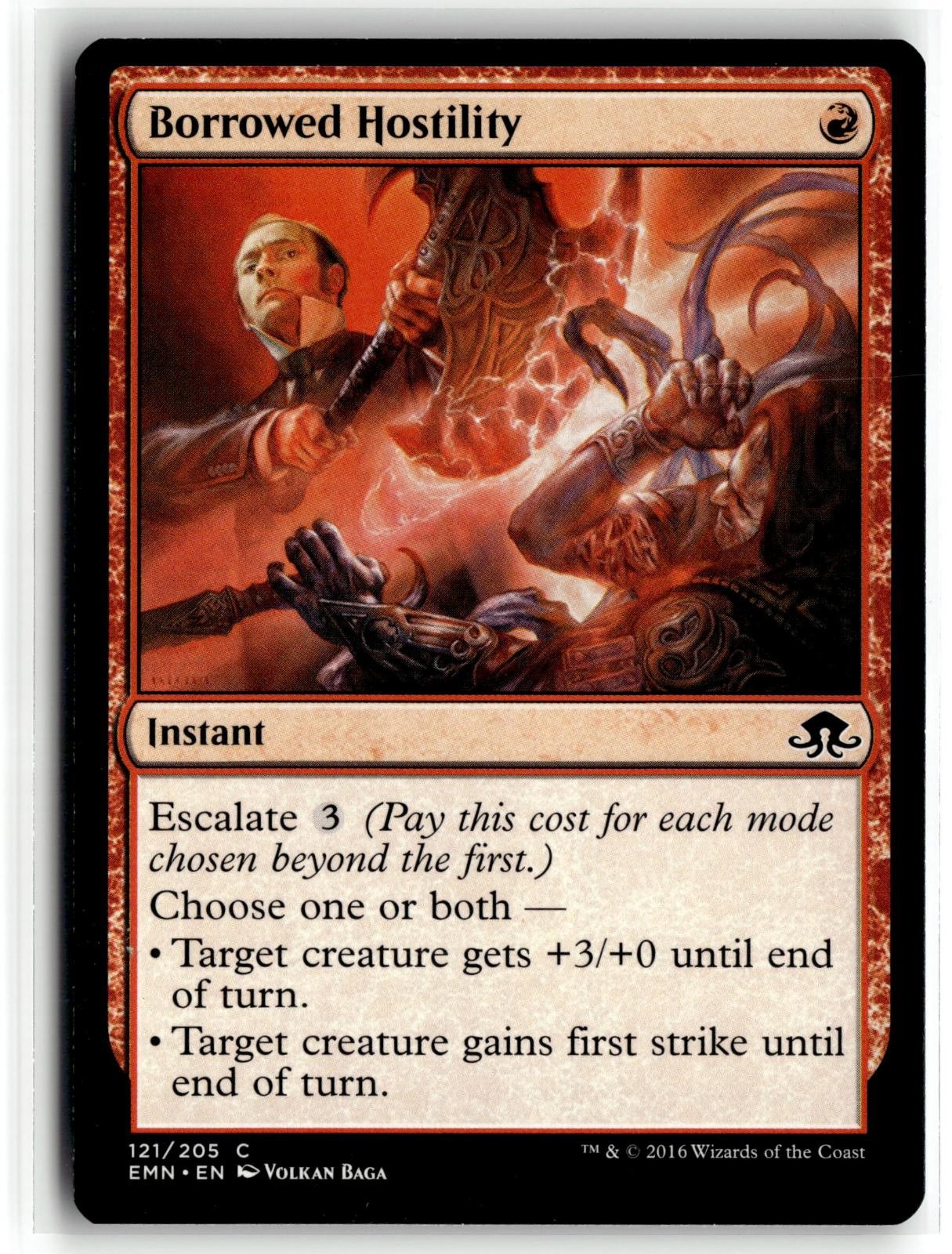 BORROWED HOSTILITY 121 COMMON ELDRITCH MOON MAGIC: THE GATHERING LIGHTLY PLAYED