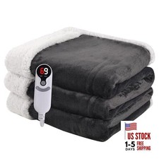 Heated Blanket Electric Blanket Full Size 72''x84'' with 9 Heating Levels, 1