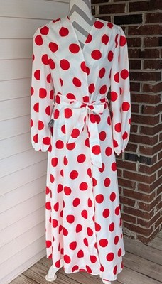 Muse Thirtyone Polka Dot Wrap Dress Size Medium NWT