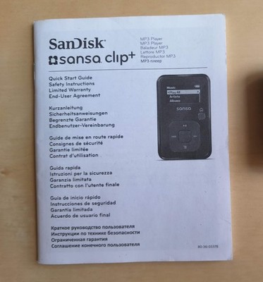 Sandisk Sansa clip+ Bedienungsanleitung