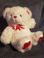 VTG Valentine's Day Sweetheart White Teddy Bear 20" Tb TradingCo-RARE  