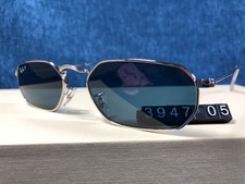 Ray-Ban RB3947 Polished Arista Silver/Blue 57mm Sunglasses 145mm 003/S2 57-18
