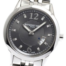 Orologio Raymond Weil Freelancer donna quadrante grigio SS quarzo con diamant...