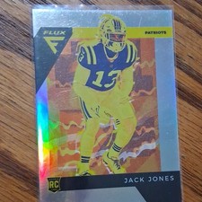 Panini Flux Jack Jones #13 RC Rookie Football Card NFL New England Patriots. rookie card picture