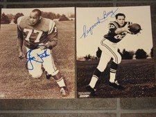 AUTOGRAPH 8X10 PHOTOS OF JIM PARKER AND RAYMOND BERRY OF THE BALTIMORE COLTS