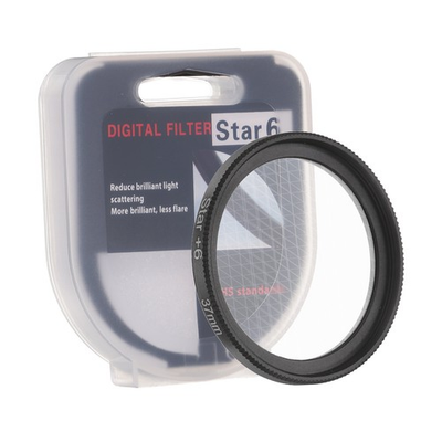 #ad 37mm Star Filter 8 Points Starburst Len Filter Variable Twinkle Effect Black $14.45