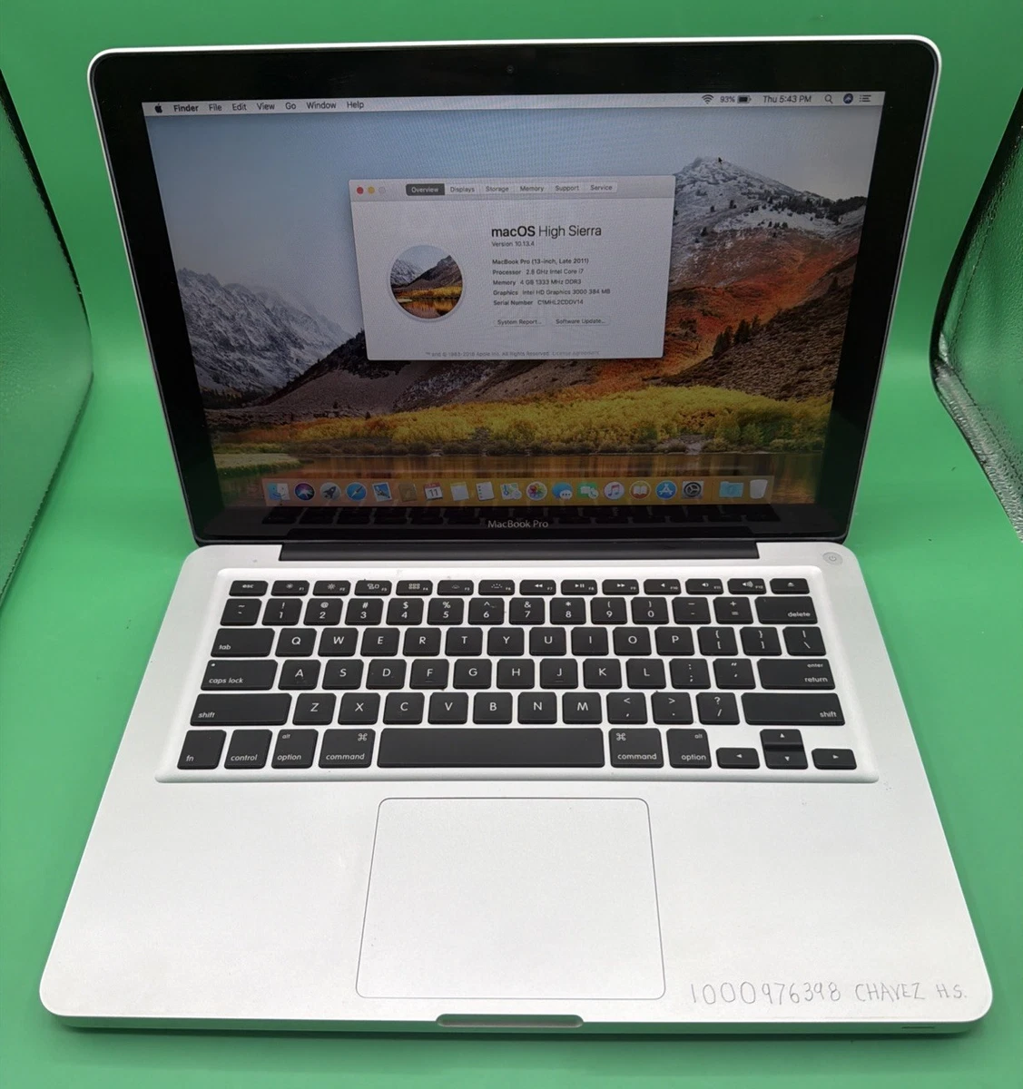 2011 Apple MacBook Pro Intel Core i7 2nd Gen. Laptops for sale - eBay
