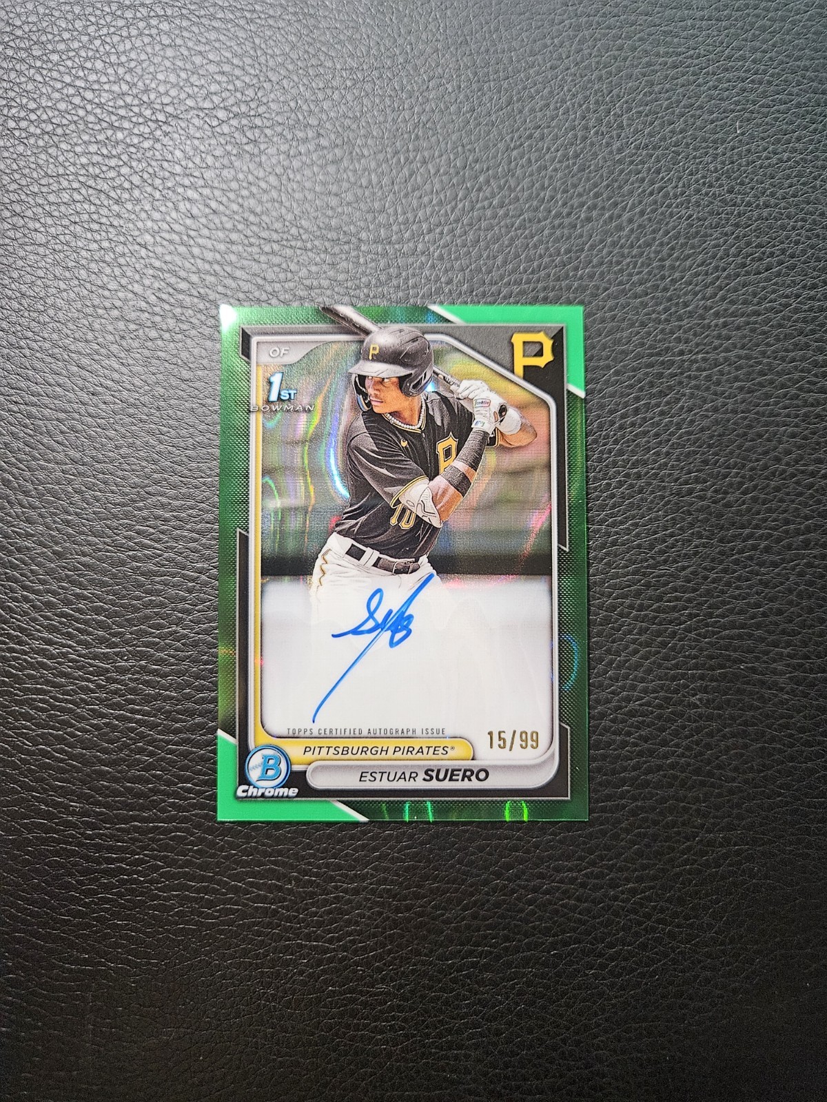 2024 Bowman #CPA-ES Estuar Suero 1st Chrome Prospect Auto #’d/99 PSA 9 Pirates