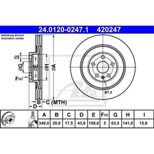 Disque de frein Volvo 340