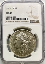 NGC XF 45 1894-O Morgan Silver Dollar (New Orleans Mint)