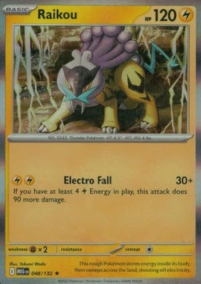 Raikou 048/132 Rare Mega Evolution Pokemon NM Holo