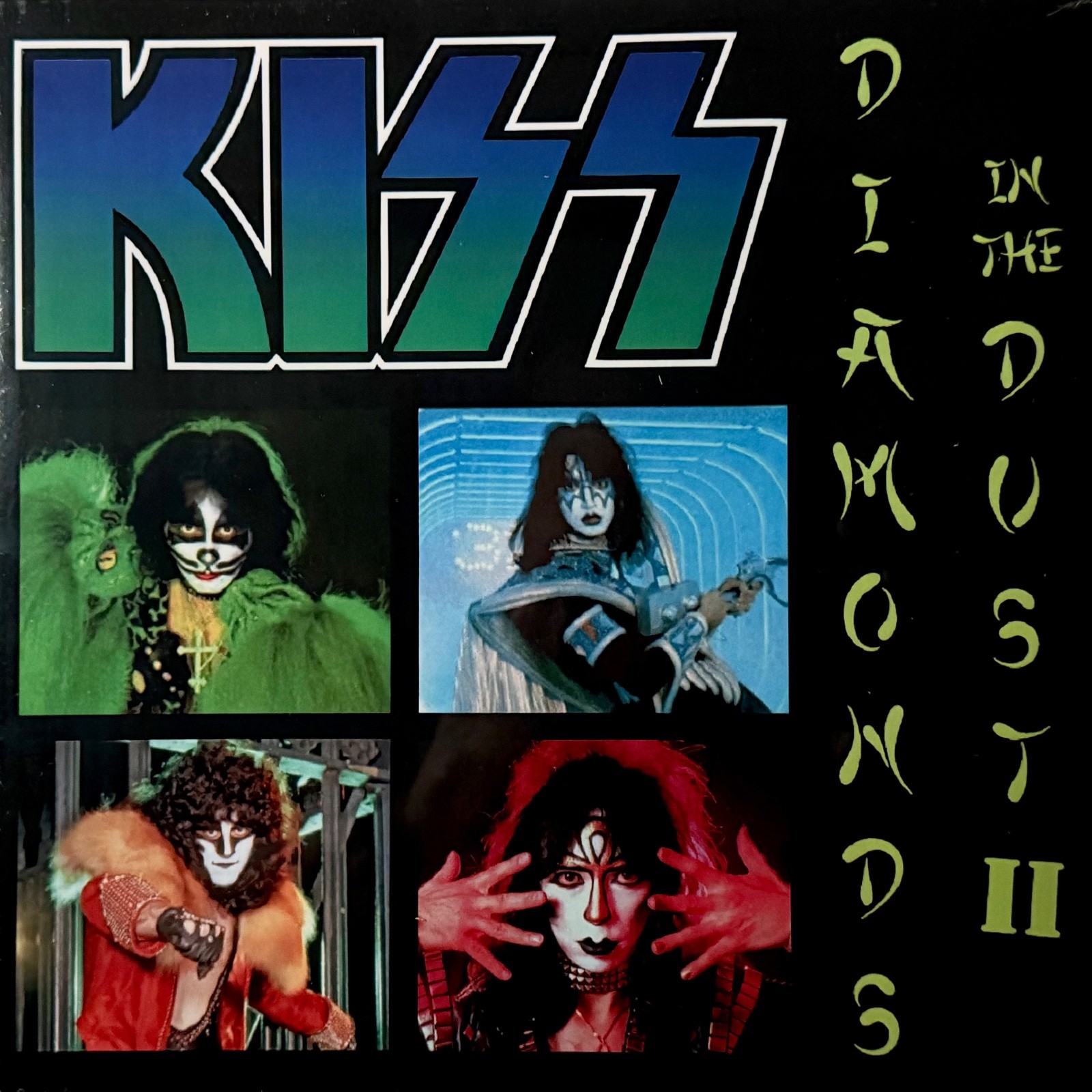 Kiss Diamonds & Dust II Light Blue/Green Splatter Vinyl 1 LP Live 1970-83 SBD
