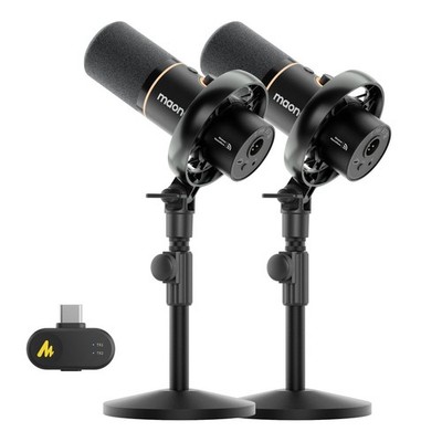 MAONO PD200W Hybrid Wireless Podcast Equipment Bundle for 2