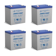 Power-Sonic 12V 5AH Battery for Pulse Performance Sonic Electric Scooter - 4Pack