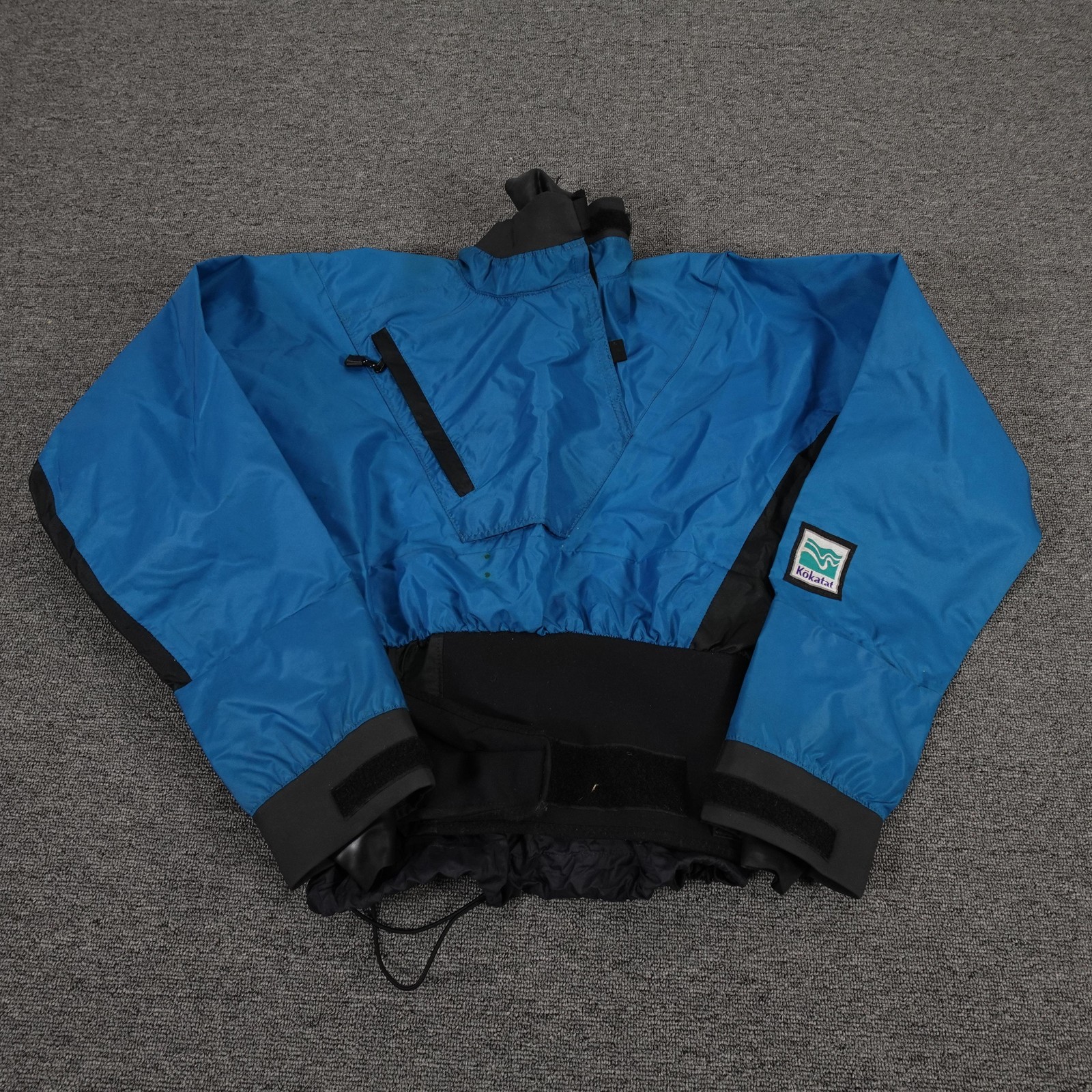 Dry Top Small Blue Black Paddling Jacket Latex Gaskets