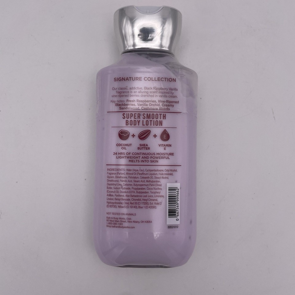 Bath & Body Works Black Raspberry Vanilla Body Lotion Full Size 8 Fl ...