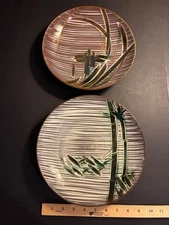 Set of 2 UCAGCO Occupied Japan Handcrafted Stoneware 10" bowls