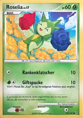 Pokémon Karte Roselia 123/147   Ultimative Sieger Set Vintage Pokemon Deutsch