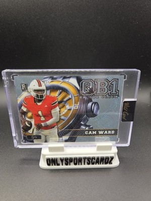 2024 Wild Card QB1 On The Clock Cam Ward Platinum Crystal Foil 1/1 RC #OCW-PT-CW