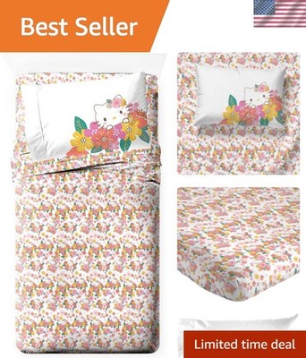 Sheet Set with Fitted, Flat Sheets & Pillow Cover - Ultra-Soft Bedding with P...