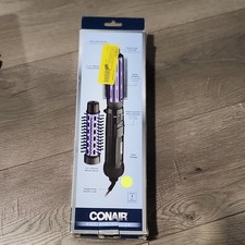 Conair Hot Air Styler 1 in Brush Dual Voltage Swivel Cord Black Purple