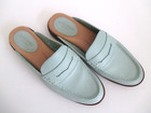 Sperry Top Sider Women Seaport Fina Mules Penny Loafer Blue Leather Preppy 8 EUC — photo 10