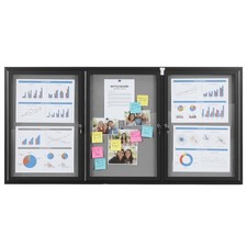 Enclosed Bulletin Board with Locking Door Outdoor Bulletin Board Aluminum Frame