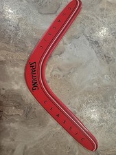 Vintage Red Spalding Classic Boomerang Wooden 17 Inch Rare Wallhanget