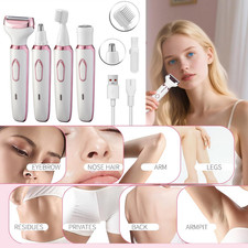 4 in 1 Women Electric Shaver Rechargeable Waterproof Razor Painless Epilator NEW